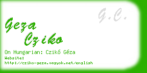 geza cziko business card